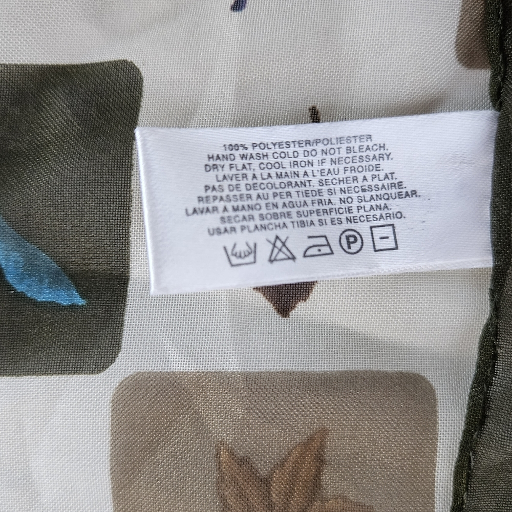 LIZ CLAIBORNE Autumn Leaves Scarf | SZ 20" Sq - Picture 10 of 10